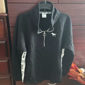 Pink logo quarter zip